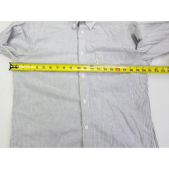 Ben Sherman Medium Mens Pocket Logo Black White Stripe The British Oxford Shirt - Picture 3 of 11